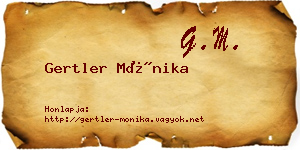 Gertler Mónika névjegykártya